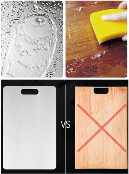 No contamines más tu comida sin darte cuenta, usa TitanSafe™ tabla de titanio.