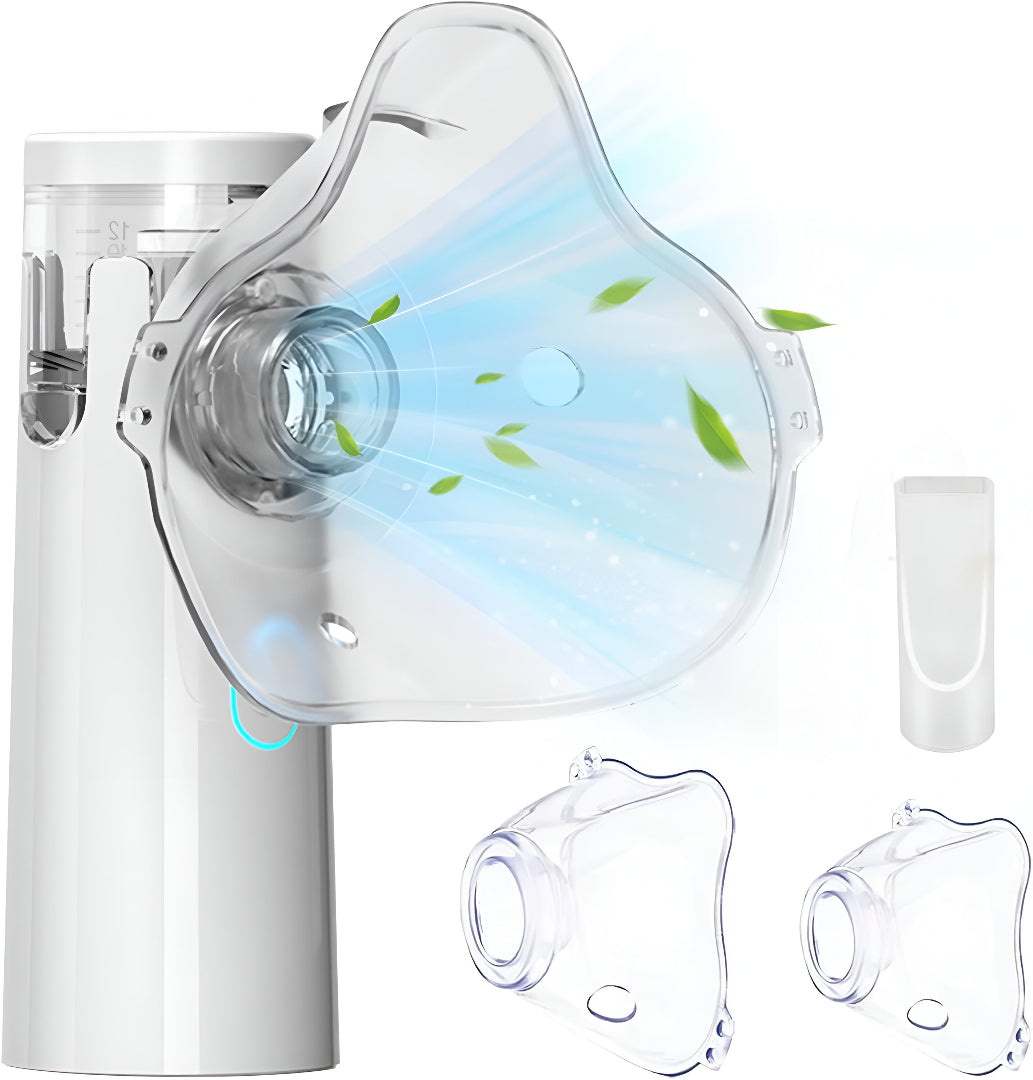 ¡Dile Adiós a la Falta de Aire! Nebulizador Portatil Recargable con Mascaras para Niños y Adultos | Pocas Unidades ✅