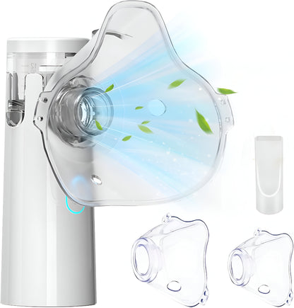 ¡Dile Adiós a la Falta de Aire! Nebulizador Portatil Recargable con Mascaras para Niños y Adultos | Pocas Unidades ✅