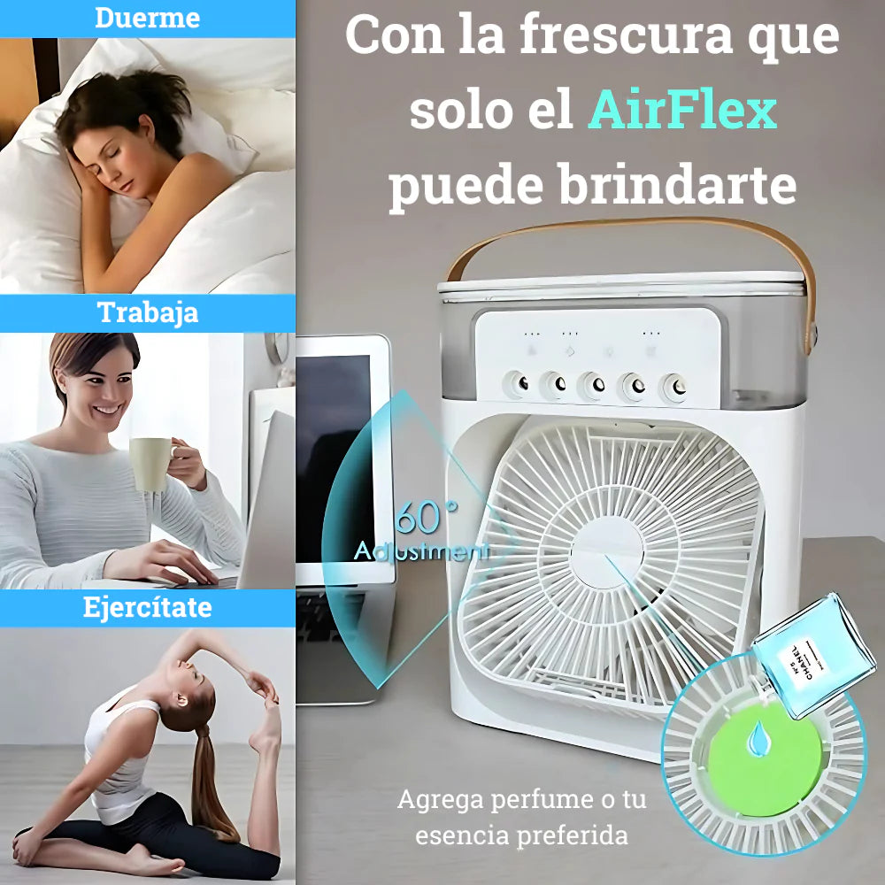 ¡Dile adiós al bochorno en segundos! 🌬️ Últimas unidades del AirFlex® te refresca al instante, donde estés + Cargador ✅