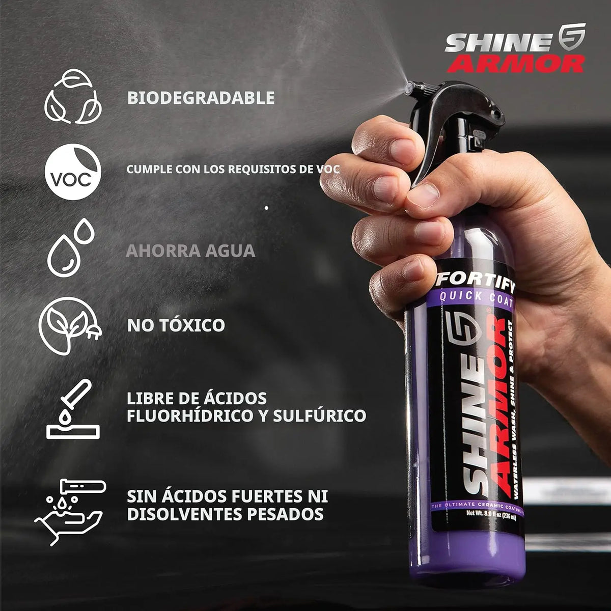 Auto Siempre Brillante, Sin Lavarlo: Revestimiento Cerámico 3 en 1 🚘🛡️Shine Armor™. Oferta 50% Hoy!