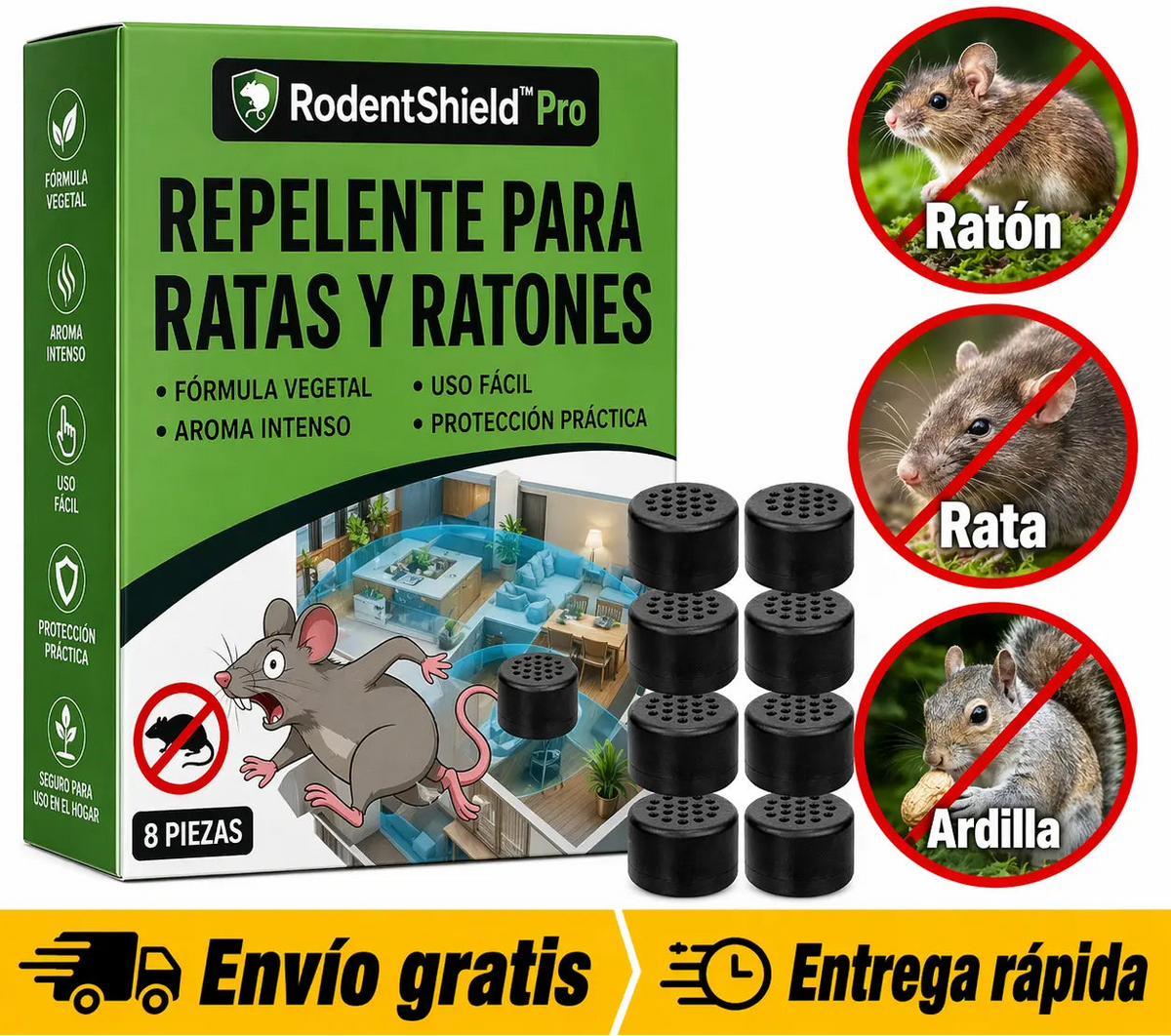 Sin ratones, sin daños, sin infecciones.