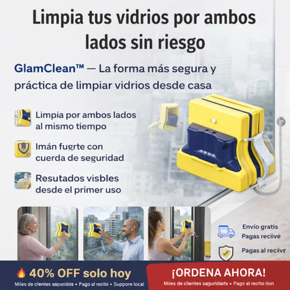 Limpia tus vidrios por ambos lados sin riesgo.