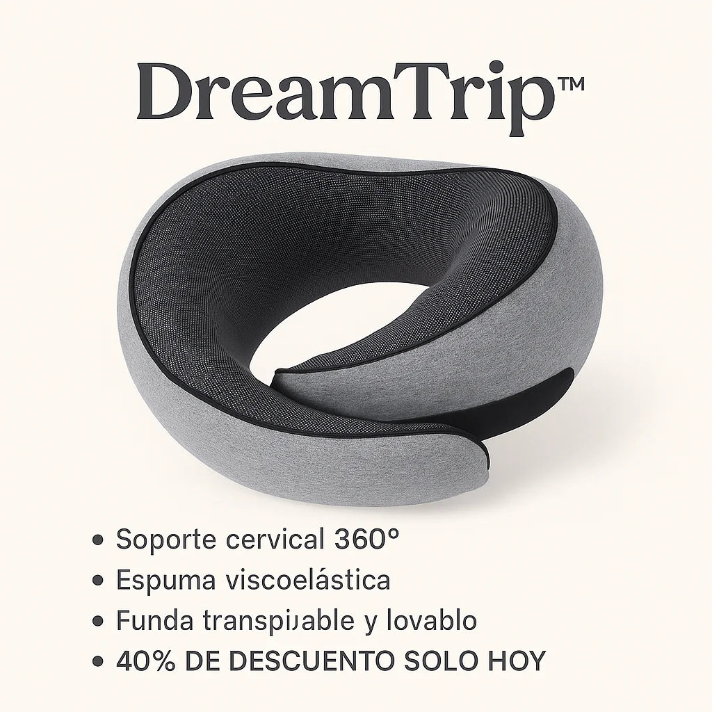 Despídete del dolor de cuello y cuida tu columna con DreamTrip™ Almohada Ergonómica de viaje 🔥 ¡Solo hoy con 40 % OFF + Envío Gratis!