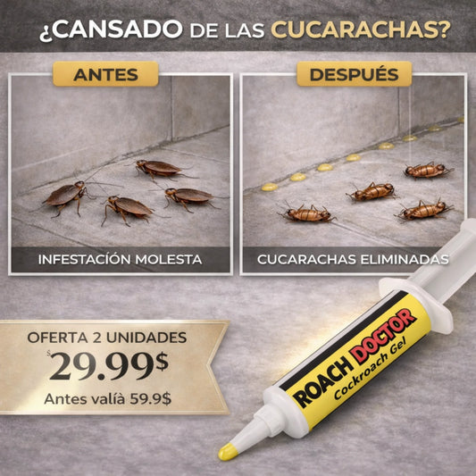 Olvídate de las cucarachas en tu hogar y recupera la tranquilidad en cocina y baño.