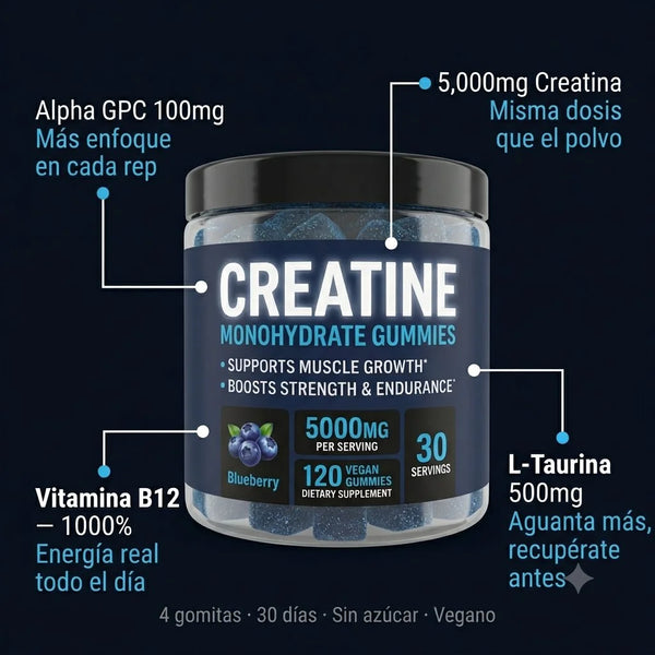 Creatina en Gomas | 120 u. 30 Dias