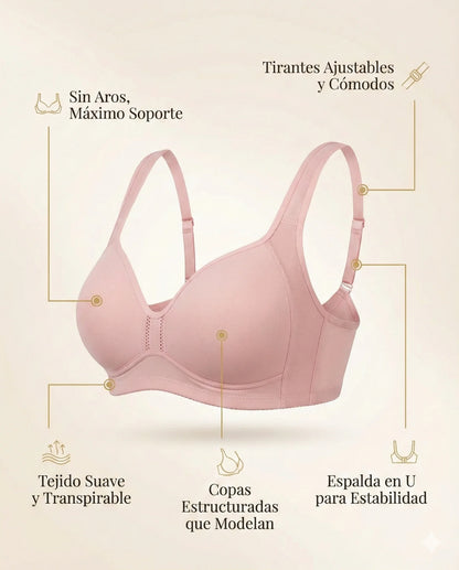 Soporte Real No sufras más. SoftLift Curve Bra ofrece la Estabilidad y Firmeza también para Busto Abundante 40% solo Hoy.