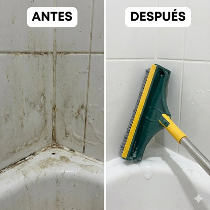 Limpieza profunda en rincones y juntas difíciles — Escoba Clean360™ 3 en 1.
