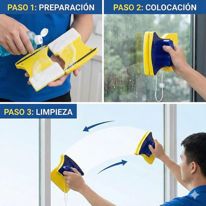 Limpia tus vidrios por ambos lados sin riesgo.