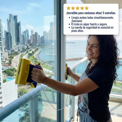 Limpia tus vidrios por ambos lados sin riesgo.