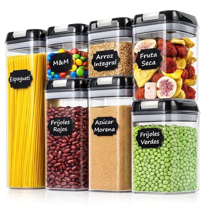 Set 7 recipientes hermeticos de cocina Sellofresh