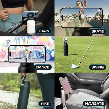Apto para todos los celulares 💎 Hydrify™ • Botella térmica con soporte Selfie magnético 360° ⚡ Pide la tuya HOY con Envío GRATIS 🚚🔥