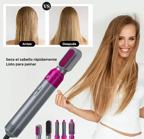¡Dile adios a tu cabello con frizz o sin forma! ZionStyle™ (5en1) Seca, Alisa y Riza en minutos –  Pocas Unidades con 50% Off ✅