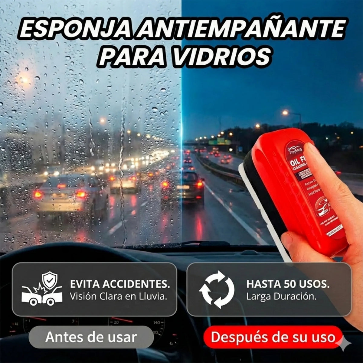 Dile adiós a los vidrios sucios y empañados, conduce con total visibiliad.