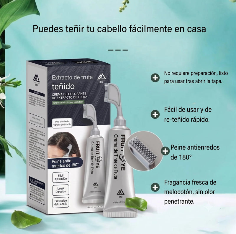 FruitDye™ Tinte Natural para el cabello con peine aplicador.