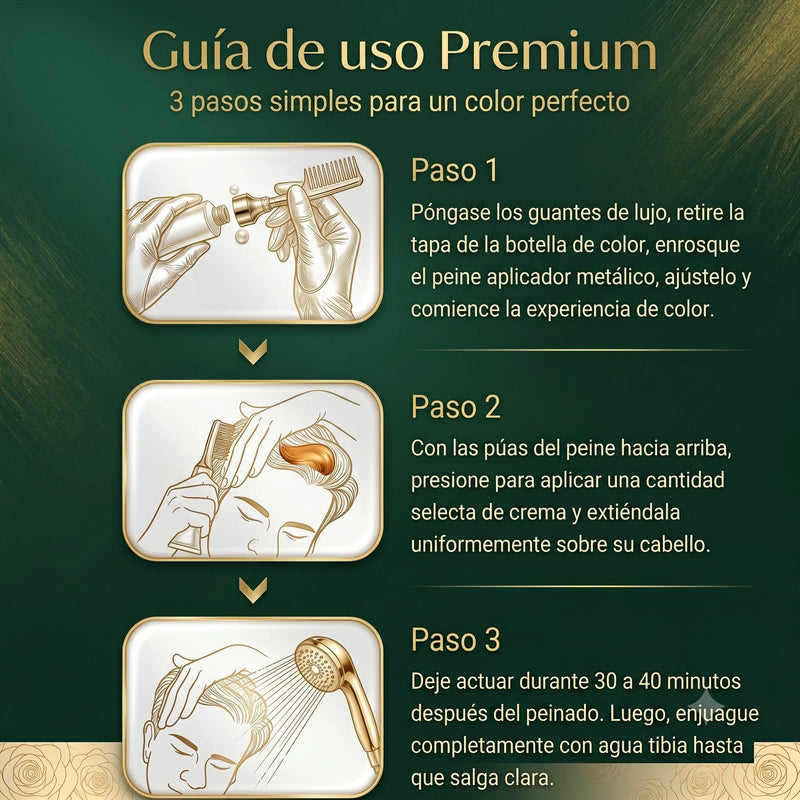 FruitDye™ Tinte Natural para el cabello con peine aplicador.