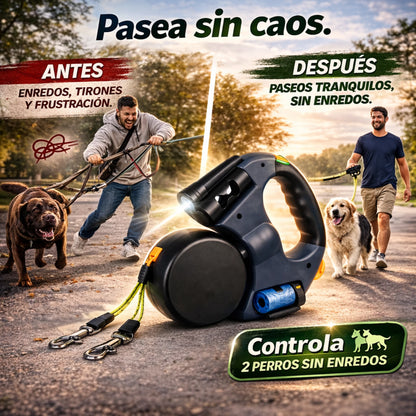 Pasea 2 perros sin enredos ni jalones SmartLesh™ 360