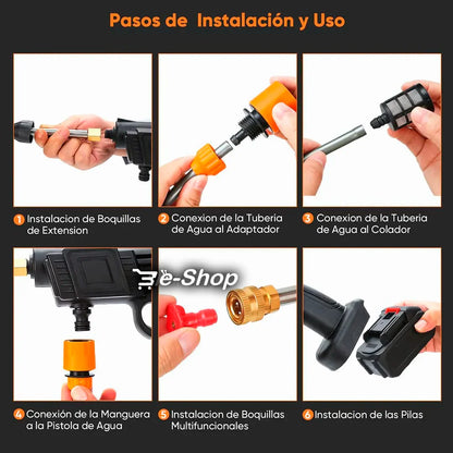 Hydrojet™ 48V | Hidrolavadora Inalámbrica Portátil de Alta Presión 💦 Limpieza rápida y poderosa en cualquier lugar