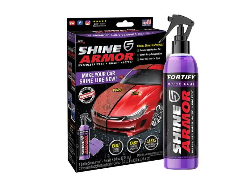 Auto Siempre Brillante, Sin Lavarlo: Revestimiento Cerámico 3 en 1 🚘🛡️Shine Armor™. Oferta 50% Hoy!