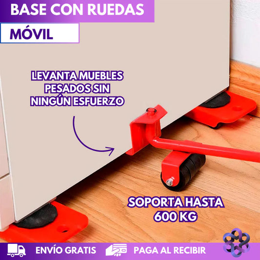 Mueve muebles pesados en segundos sin lastimar tu espalda ni rayar tu piso.