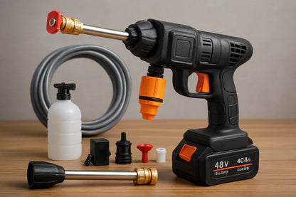 Hydrojet™ 48V | Hidrolavadora Inalámbrica Portátil de Alta Presión 💦 Limpieza rápida y poderosa en cualquier lugar