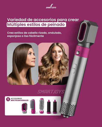 ¡Dile adios a tu cabello con frizz o sin forma! ZionStyle™ (5en1) Seca, Alisa y Riza en minutos –  Pocas Unidades con 50% Off ✅