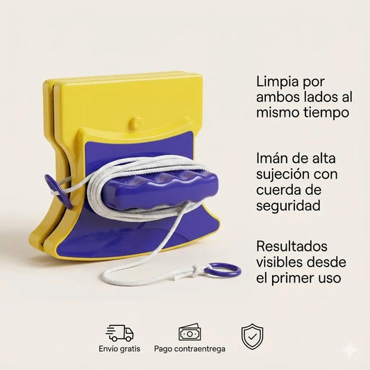 Limpia tus vidrios por ambos lados sin riesgo.